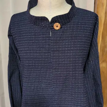 서생 무늬 튜닉 마오 칼라