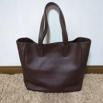 마가렛호웰 아르카 브라운 가죽 토트백