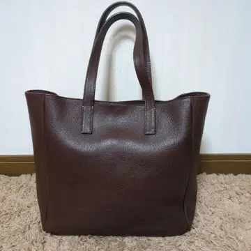 마가렛호웰 아르카 브라운 가죽 토트백