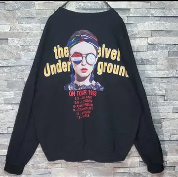 초레어 90s 더 벨벳 언더그라운드 1993년 투어 맨투맨