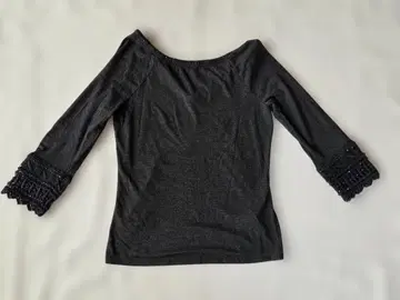 블라우마린 다크 그레이 7부 소매 니트