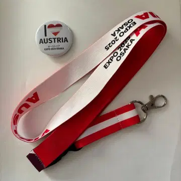 오스트리아 EXPO2025 오사카 스트랩&배지 세트