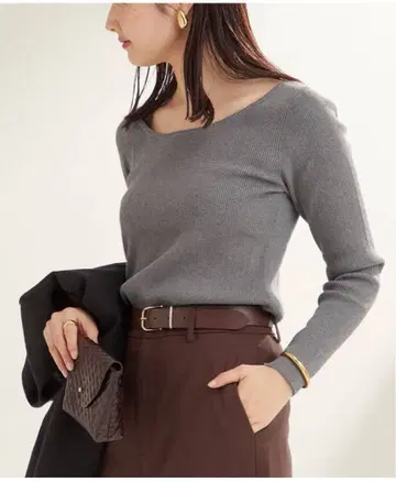 Plage 라운드 넥 립 니트