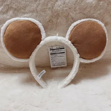 디즈니 머리띠 미키 무스탕 브라운 복슬복슬