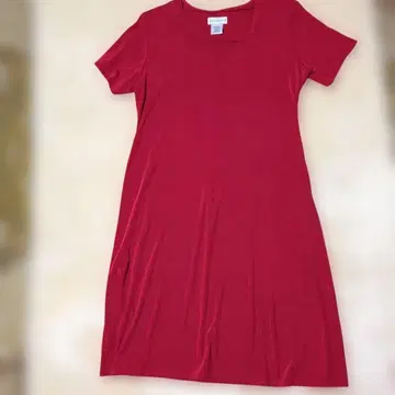 빨간색 반팔 티셔츠 원피스