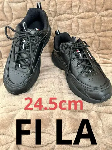 FILA 블랙 스니커즈 러버