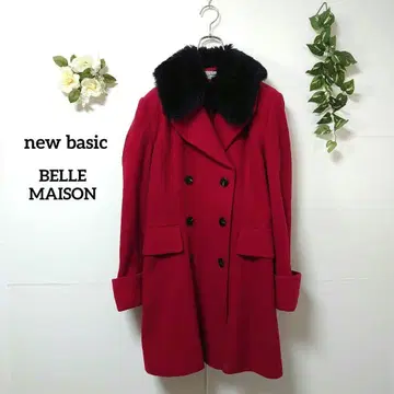 new basic 벨메종 인조 모피 롱 코트 S