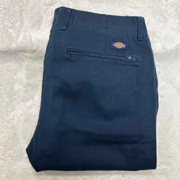 Dickies 네이비 워크 팬츠 지퍼 포켓 부착
