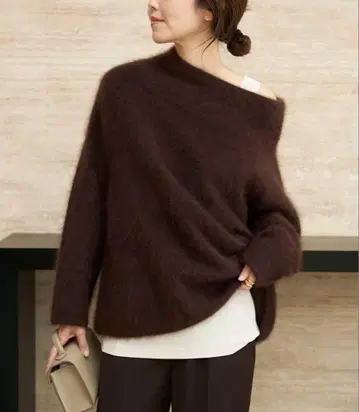 plage fur off neck 니트