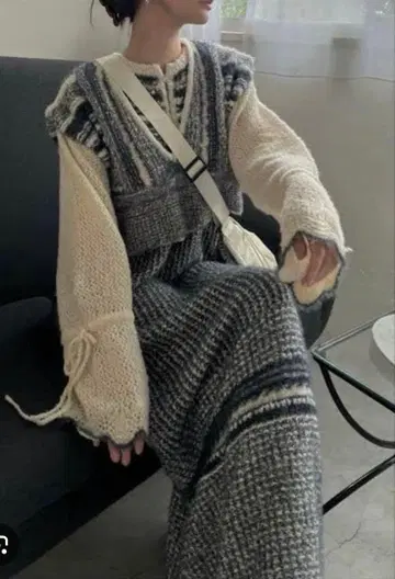 willfully 니트 샤기 원피스 셋업