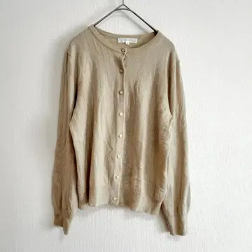 grove 심플 베이직 가디건 M 베이지 얇은 소재 긴팔