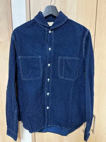 스타일리스트 재팬 도트 무늬 셔츠 L 네이비