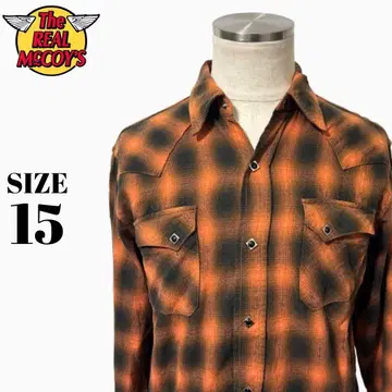 리얼 맥코이 옴브레 체크 웨스턴 셔츠 코튼 체크 셔츠