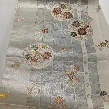 순수 실크 후쿠로 오비 미사용