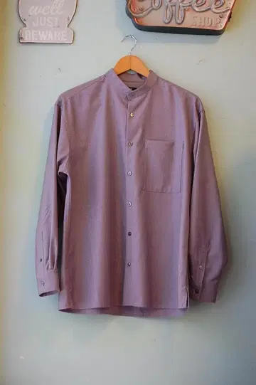 PLST 레이온 블렌드 밴드 카라 셔츠 S 사이즈 그레이