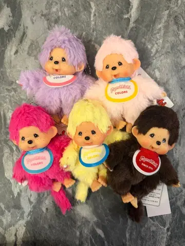 [ 새상품 ] 인기! 몽치치 COLORS 봉제 인형 키링 5색 세트