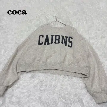 [ 코카 ] 긴팔 로고 트레이닝복 그레이 S 맨투맨 속기모 겨울 크롭