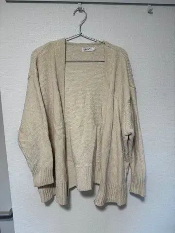 Dessin 데셍 니트 가디건 베이지 오버 사이즈 심플