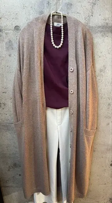 캐시미어 100% 롱 코트 가디건