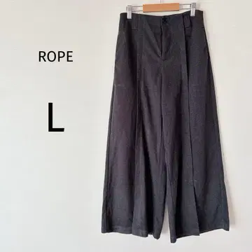 ROPE 가우초 팬츠 턱 슬릿 센터라인 다크 그레이 L