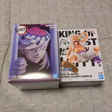 귀멸의 칼날 도우마 & 원피스 루피 피규어 세트