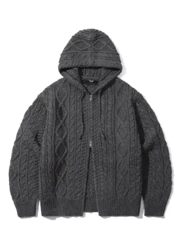 TRILLION 후드 집업 니트 후드티