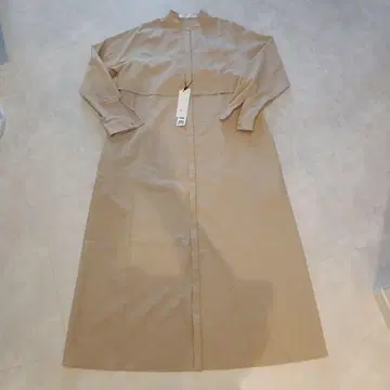 베이지 긴팔 원피스/겉옷
