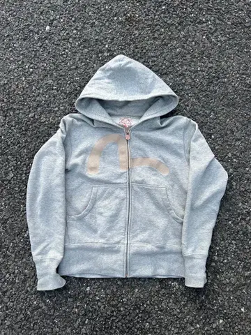 evisu 지퍼 후드티 그레이