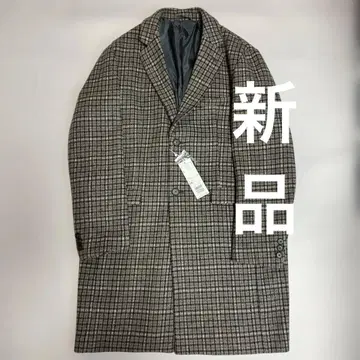 체크 무늬 체스터 코트 XXL