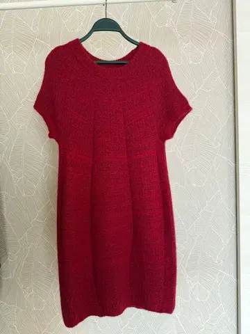 CHRISTIAN AUJARD 새상품급 니트 원피스 11호 빨간색