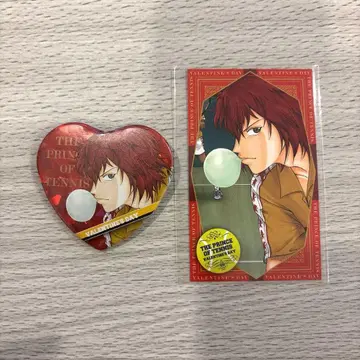 테니스의 왕자님 마루이 분타 점프샵 하트 캔뱃지 발렌타인 카드