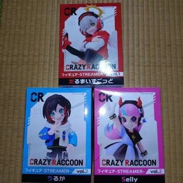 [ 미개봉 새상품 ] CRAZY RACCOON 피규어 세트 3점