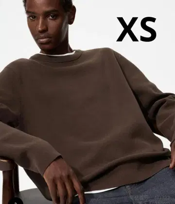 완판 사이즈 워셔블 밀라노 리브 크루넥 스웨터 다크 브라운