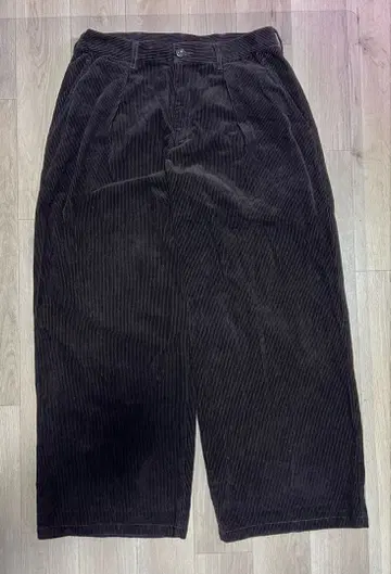 코듀로이 와이드 팬츠 다크 브라운