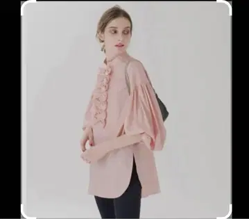 TSURU By MARIKO OIKAWA 핑크 오부 소매 셔츠