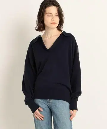 TOMORROWLAND 플레인 울 폴로 칼라 풀오버