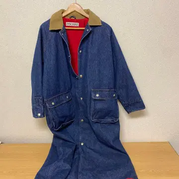 INSCRIRE 데님 롱 코트