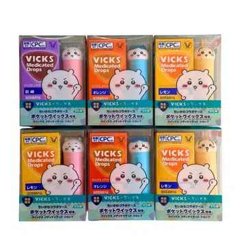 6종류 치이카와(먼작귀) 콜라보 케이스 포켓 VICKS 토끼 하치와레