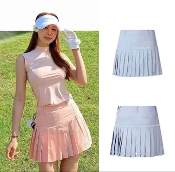 MASTER BUNNY EDITION 플리츠 스커트 스카이블루 새상품