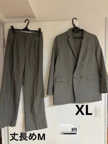 린넨 블렌드 자켓 XL 긴 길이 팬츠 M 2023 올리브 셋업