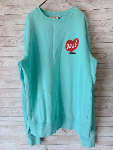 데우스 엑스 마키나 TOKYO 에메랄드 그린 로고 맨투맨 M 사이즈