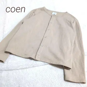 코엔 스냅 버튼 속기모 가디건 캐주얼