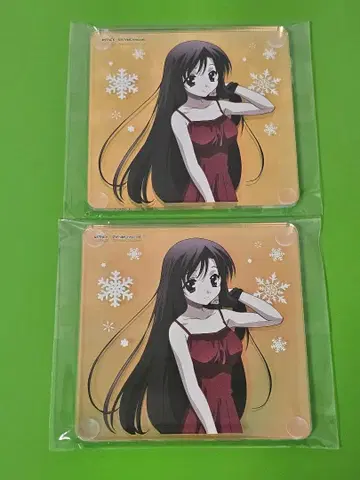SchoolDays 스쿨데이즈 오로라 아크릴 코스터 카츠라 코토노 2점