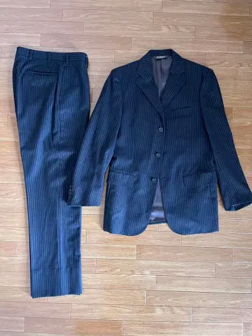 새상품급 폴 스튜어트 남성용 수트 슬림 슬림 브라운 스트라이프 46