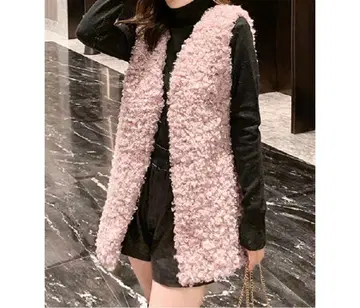 에코 보아 퍼 베스트 인조 모피 베스트 한국 패션 베스트