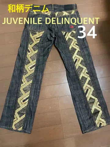 JUVENILE DELINQUENT 일본풍 패턴 데님 34
