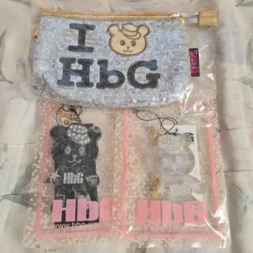 HBG 아크릴 키링 캐머론 스팽글 파우치