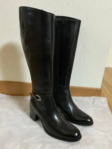 Apres 아프레스 미사용 소가죽 롱 부츠