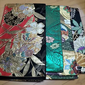 묶음 판매 순수 실크 후쿠로 오비 855