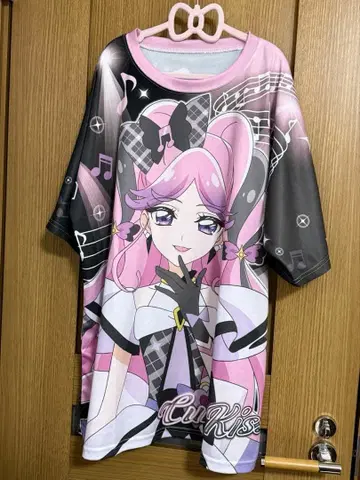 너와 아이돌 프리큐어 풀 그래픽 티셔츠 큐어 키스 멜로롱